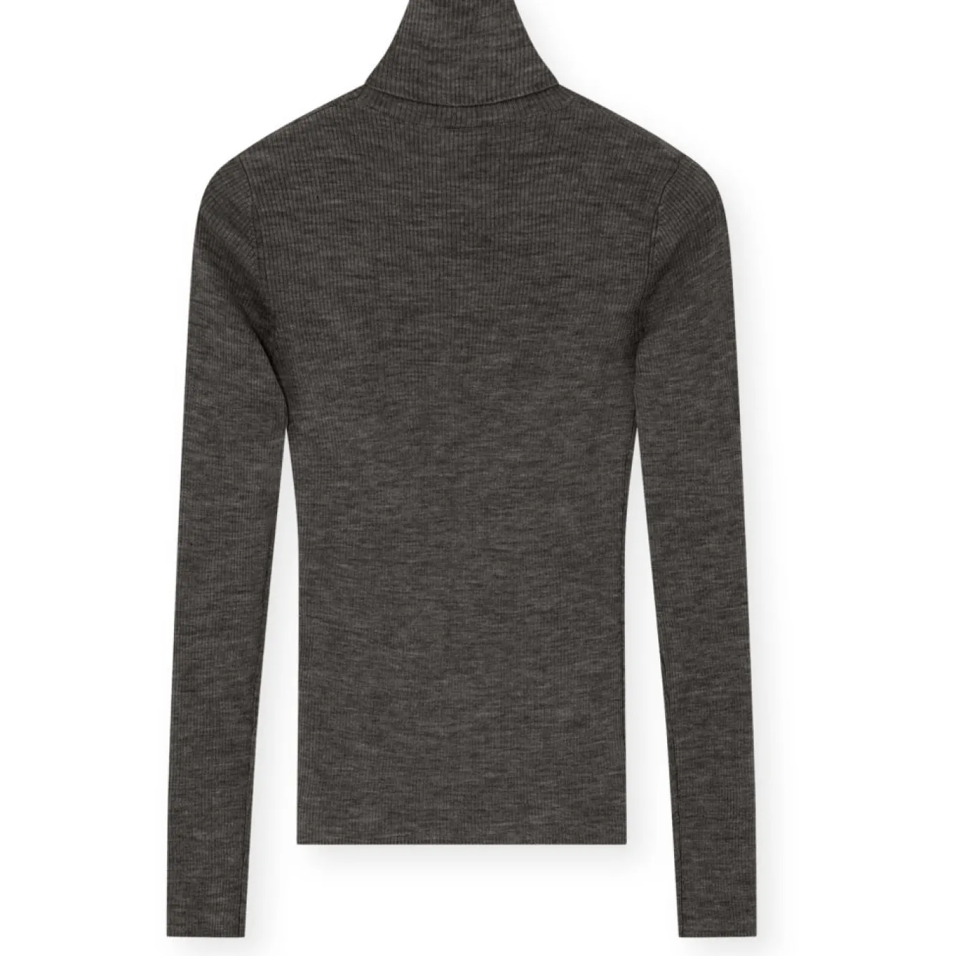 Sierra Merino Expresso Ribbed Polo Neck