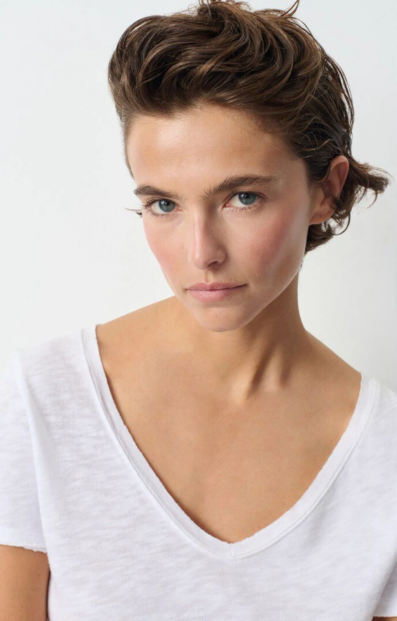 Sonoma Black V Neck Slub T Shirt