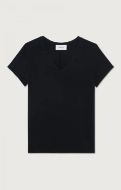 Sonoma Black V Neck Slub T Shirt