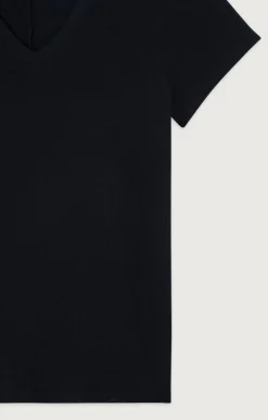 Sonoma Black V Neck Slub T Shirt