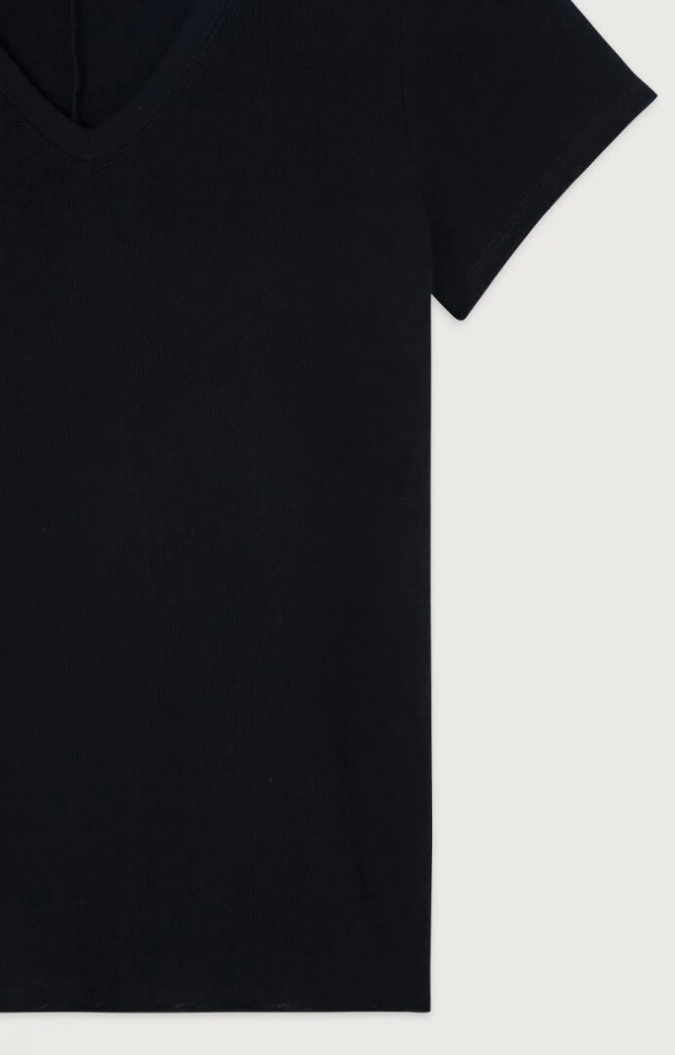 Sonoma Black V Neck Slub T Shirt