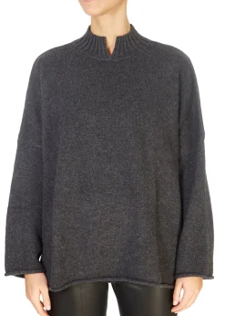 'Stella' Graphite Grey Cashmere Sweater