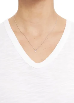 Sterling Silver Letter 'F' Necklace