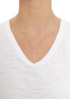 Sterling Silver Letter 'O' Necklace