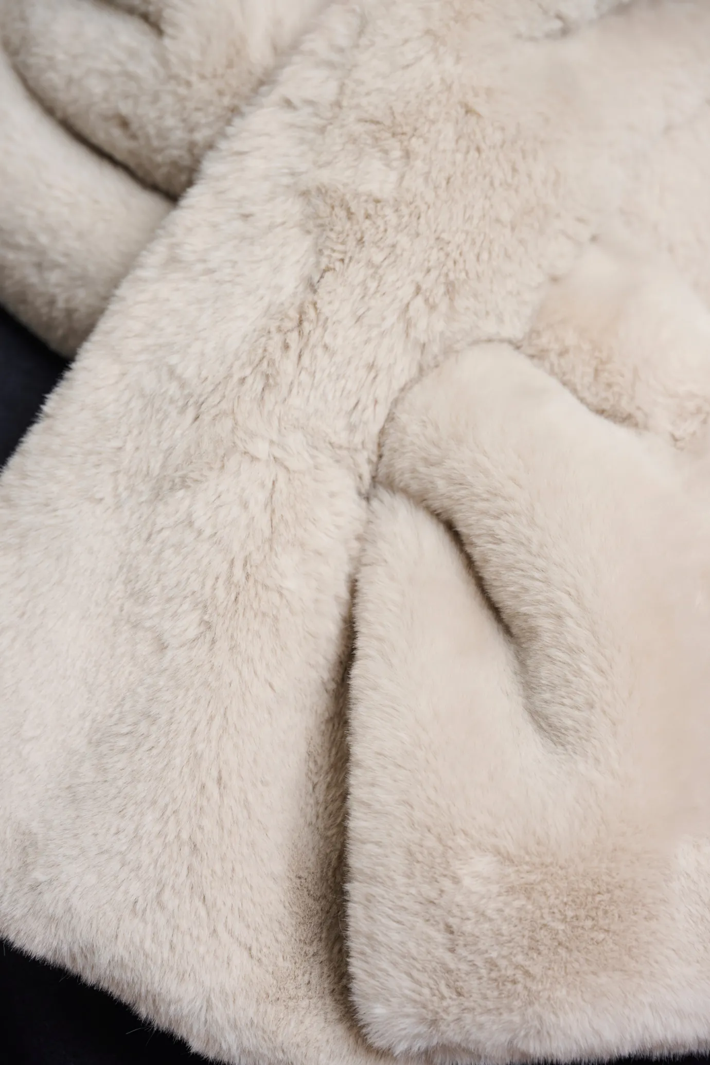 Stip Faux Fur Loop Scarf