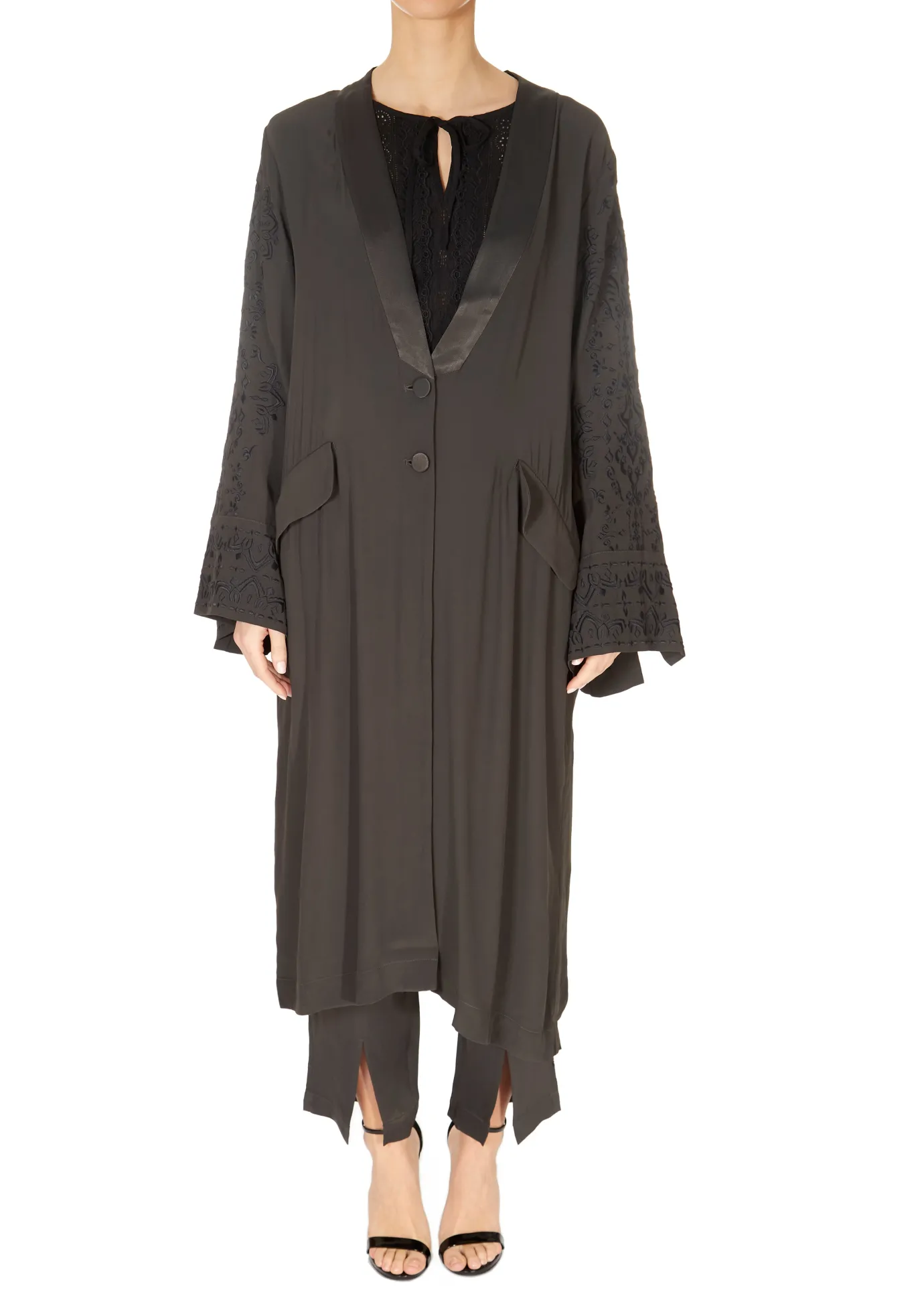 'Superiour' Asphalt Grey Long Lightweight Jacket