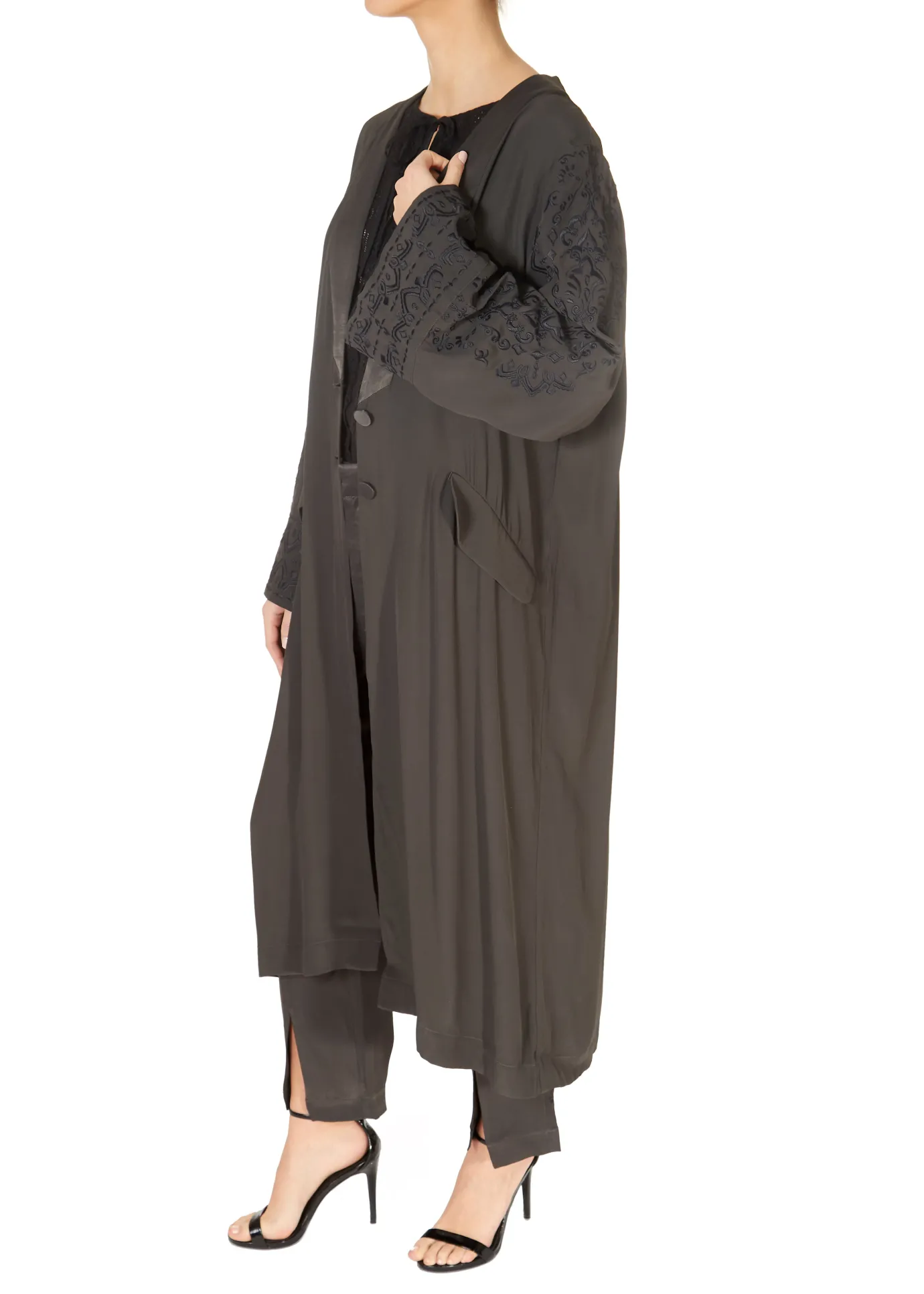 'Superiour' Asphalt Grey Long Lightweight Jacket