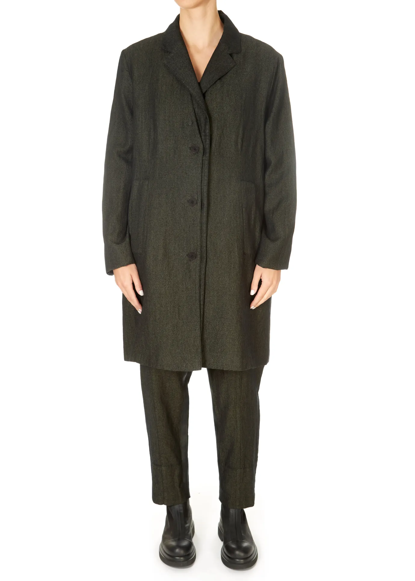 'Teno' Long Wool Jacket