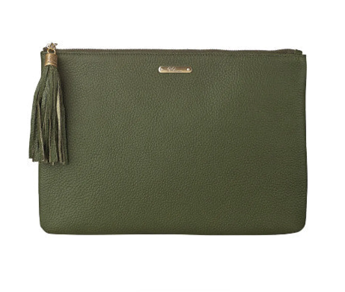 Uber Moss Pebble Clutch Bag