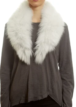 White Genuine Fox Fur Collar